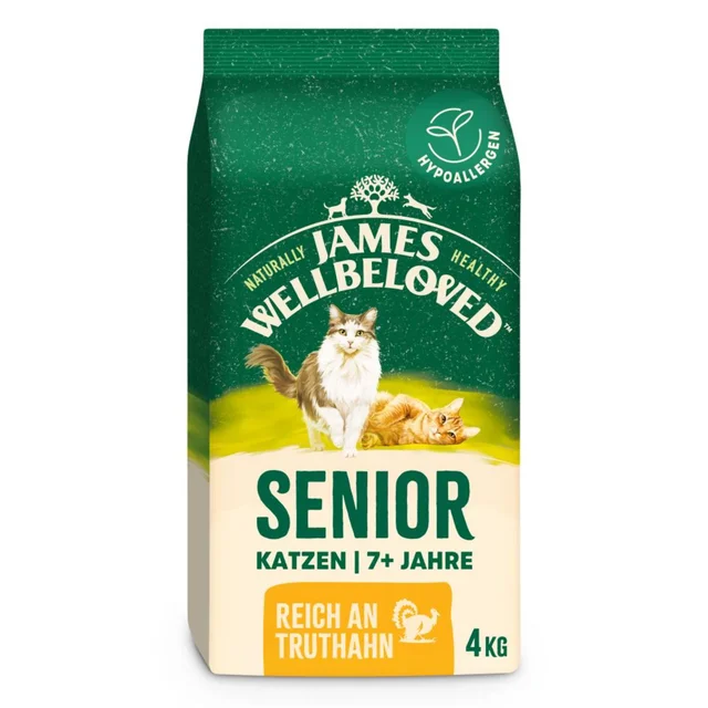 Senior Katze Trocken reich an Truthahn