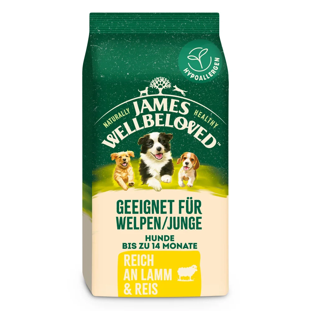 Welpe/Junior Hund Trocken reich an Lamm & Reis 2kg Image 1