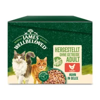 Adult Katze Nass ohne Getreide Huhn in Gelee, Portionsbeutel