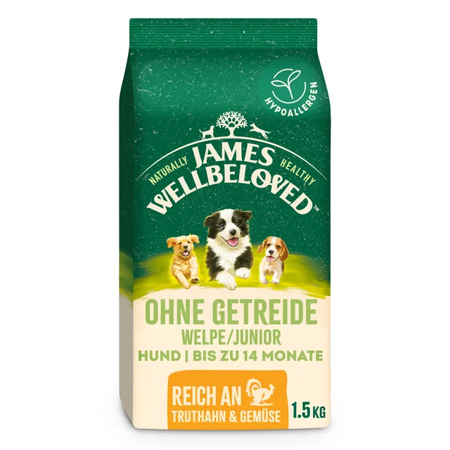 Welpe/Junior Hundetrockenfutter ohne Getreide Truthahn & Gemüse